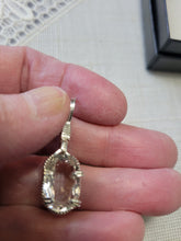 Load image into Gallery viewer, Custom Wire Wrapped Faceted Silver Topaz 8.8 cts. Necklace/Pendant Sterling Silver