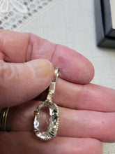 Load image into Gallery viewer, Custom Wire Wrapped Faceted Silver Topaz 8.8 cts. Necklace/Pendant Sterling Silver