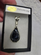 Load image into Gallery viewer, Custom Wire Wrapped Pietersite Necklace/Pendant Sterling Silver