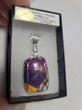 Load image into Gallery viewer, Custom Wire Wrapped Purple Mojave Turquoise Spiny Oyster & Copper Necklace/Pendant Sterling Silver