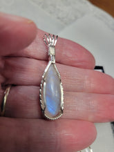 Load image into Gallery viewer, Custom Wire Wrapped Moonstone Set: Earrings Necklace/Pendant Sterling Silver