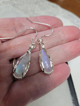 Load image into Gallery viewer, Custom Wire Wrapped Moonstone Set: Earrings Necklace/Pendant Sterling Silver