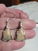 Load image into Gallery viewer, Custom Wire Wrapped Crazy Horse Monument Granite Set: Earrings Necklace Sterling Silver