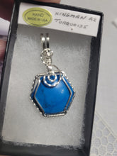 Load image into Gallery viewer, Custom Wire Wrapped Kingman Turquoise Necklace/Pendant Sterling Silver