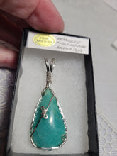 Load image into Gallery viewer, Custom Wire Wrapped AAA+ Amazonite Morefield Mine VA Necklace/Pendant Sterling Silver