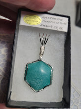 Load image into Gallery viewer, Custom Wire Wrapped AAA+ Amazonite Morefield Mine VA Necklace/Pendant Sterling Silver