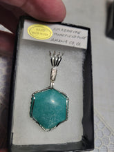 Load image into Gallery viewer, Custom Wire Wrapped AAA+ Amazonite Morefield Mine VA Necklace/Pendant Sterling Silver