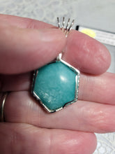 Load image into Gallery viewer, Custom Wire Wrapped AAA+ Amazonite Morefield Mine VA Necklace/Pendant Sterling Silver