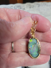 Load image into Gallery viewer, Custom Wire Wrapped Mosaic Australian Opal 8.5 ct. Necklace/Pendant 14kgf Wire One of a Kind