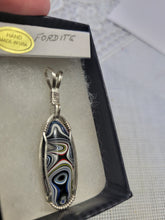 Load image into Gallery viewer, Custom Wire Wrapped Fordite Necklace/Pendant Sterling Silver