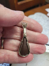 Load image into Gallery viewer, Custom Cut Polished & Wire Wrapped Redstone Set: Necklace/Pendant & Earrings Sterling Silver