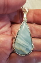 Load image into Gallery viewer, Custom Wire Wrapped British columbia Ocean Jasper Necklace/Pendant Sterling Silver