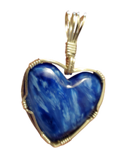 Load image into Gallery viewer, Custom Wire Wrapped Star Burst Heart Necklace/Pendant Sterling Silver