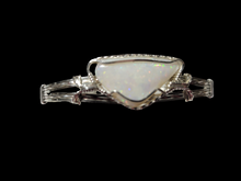 Load image into Gallery viewer, Custom Wire Wrapped Lightning Ridge Australian Opal Bracelet Size 6 1/4  Sterling Silver