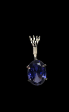 Load image into Gallery viewer, Custom Wire Wrapped Faceted Blue Topaz Necklace/Pendant Sterling Silver