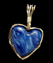 Load image into Gallery viewer, Custom Wire Wrapped Star Burst Heart Necklace/Pendant Sterling Silver