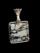 Load image into Gallery viewer, Custom Wire Wrapped White Buffalo & Bronze Necklace/Pendant Sterling Silver
