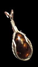 Load image into Gallery viewer, Custom Wire Wrapped Fire Agate Necklace/Pendant Sterling Silver