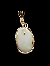 Load image into Gallery viewer, Custom Wire Wrapped Opal from Lightening Ridge Australia Necklace/Pendant 14kgf