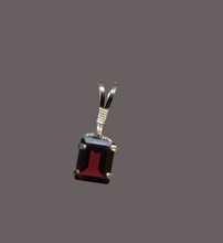 Load image into Gallery viewer, Custom Wire Wrapped Faceted Garnet 6. 92 Ct. Necklace/Pendant Sterling Silver
