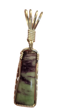 Load image into Gallery viewer, Custom Wire Wrapped Kamererite Necklace/Pendant Sterling Silver