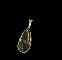 Load image into Gallery viewer, Custom Wire Wrapped Ammolite Necklace/Pendant Sterling Silver
