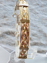 Load image into Gallery viewer, Custom Wire Wrapped Sterling Silver & 14kgf Braided Bracelet Size 6 3/4