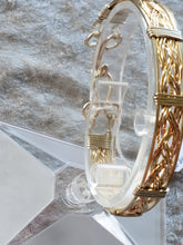 Load image into Gallery viewer, Custom Wire Wrapped Sterling Silver & 14kgf Braided Bracelet Size 6 3/4
