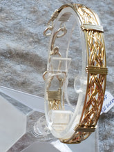 Load image into Gallery viewer, Custom Wire Wrapped Sterling Silver & 14kgf Braided Bracelet Size 6 3/4