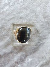 Load image into Gallery viewer, Custom Wire Wrapped Banded Hematite Ring Size 6 Sterling Silver