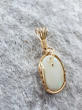 Load image into Gallery viewer, Custom Wire Wrapped Opal from Lightening Ridge Australia Necklace/Pendant 14kgf