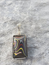 Load image into Gallery viewer, Custom Wire Wrapped Fordite Necklace/Pendant In Sterling Silver Wire