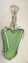 Load image into Gallery viewer, Custom Wire Wrapped Sea Glass Heart Necklace/Pendant in Sterling Silver