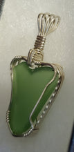 Load image into Gallery viewer, Custom Wire Wrapped Sea Glass Heart Necklace/Pendant in Sterling Silver