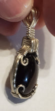 Load image into Gallery viewer, Custom Wire Wrapped Black Onyx Necklace/Pendant Sterling Silver