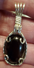 Load image into Gallery viewer, Custom Wire Wrapped Black Onyx Necklace/Pendant Sterling Silver