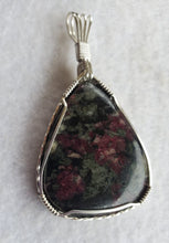 Load image into Gallery viewer, Custom Wire Wrapped Eudialyte Necklace/Pendant in Sterling Silver