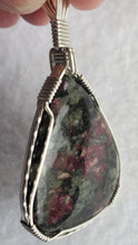 Load image into Gallery viewer, Custom Wire Wrapped Eudialyte Necklace/Pendant in Sterling Silver