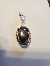 Load image into Gallery viewer, Custom Wire Wrapped Hematite Necklace/Pendant Sterling Silver