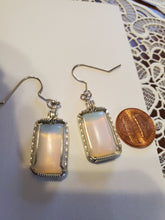 Load image into Gallery viewer, Custom Wire Wrapped Opalite Earrings Sterling Silver