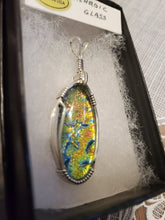 Load image into Gallery viewer, Custom Wire Wrapped Dichroic Glass Necklace/Pendant Sterling Silver