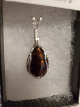 Load image into Gallery viewer, Custom Wire Wrapped Mexican Fire Agate Necklace/Pendant Sterling Silver