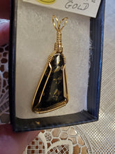Load image into Gallery viewer, Custom Wire Wrapped Apache Gold Necklace/Pendant 14 Kgf Wire