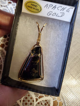 Load image into Gallery viewer, Custom Wire Wrapped Apache Gold Necklace/Pendant 14 Kgf Wire