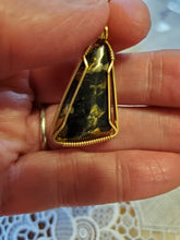 Load image into Gallery viewer, Custom Wire Wrapped Apache Gold Necklace/Pendant 14 Kgf Wire