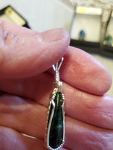 Load image into Gallery viewer, Custom Wire Wrapped Maw Sit Sit Jade Necklace/Pendant Sterling Silver