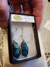 Load image into Gallery viewer, Custom Wire Wrapped Sea Sediment Earrings Sterling Silver