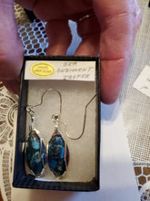 Load image into Gallery viewer, Custom Wire Wrapped Sea Sediment Earrings Sterling Silver