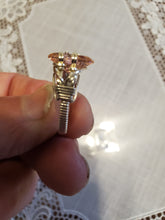 Load image into Gallery viewer, Custom Wire Wrapped Pink Sapphire Ring Size 7 Sterling Silver