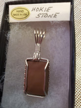 Load image into Gallery viewer, Custom Wire Wrapped Hokie Stone from Virginia Tech Quarries Necklace/Pendant Sterling Silver